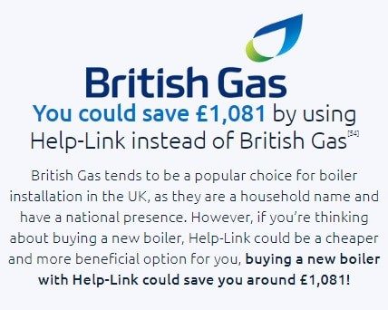Costos de instalación de nuevas calderas por British Gas