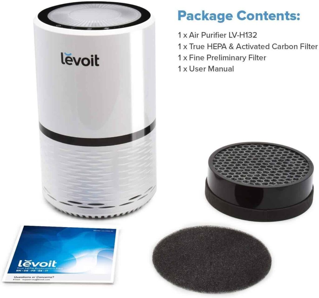 Levoit Air Purifier for Home Bedroom with True HEPA Filter