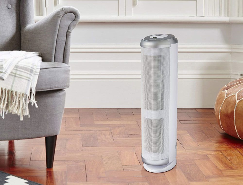 Bionaire Tower Air Purifier with Permanent HEPA-Type Filter and Particle Sensor for Allergies