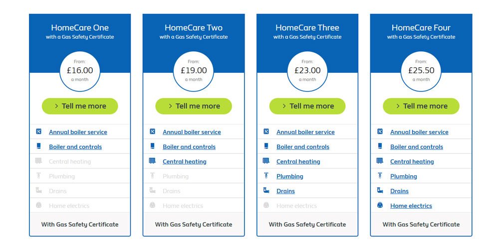 BritishGas HomeCare landlord cover with a Gas Safety Certificate