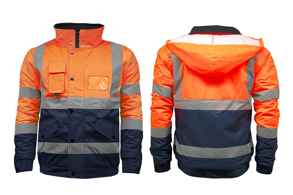 Durus Workwear - High Visibility Safety Security Reflective Workwear Bomber Jacket