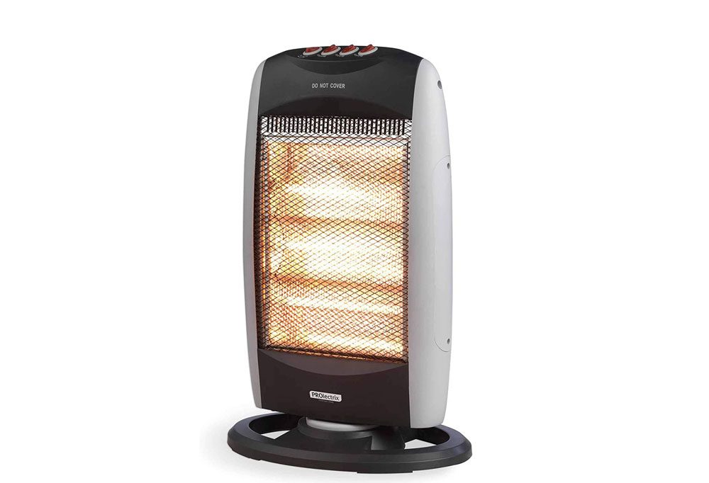 PROLECTRIX COMBO-5915 Three Bar Portable Halogen Heater with 3 Heat Settings and Wide Angle Oscillating Function