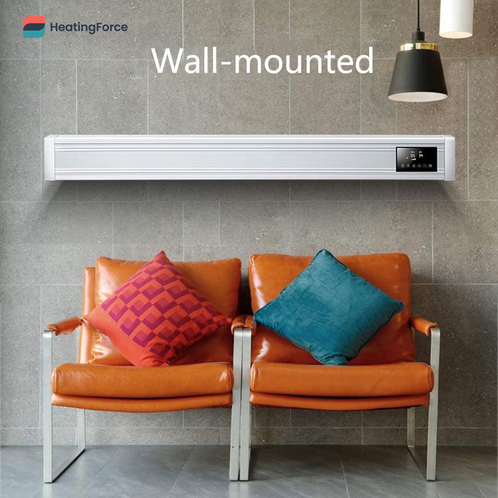 Baseboard Heater Wall Mount 2200WElectric Skirting Board Convector Heater