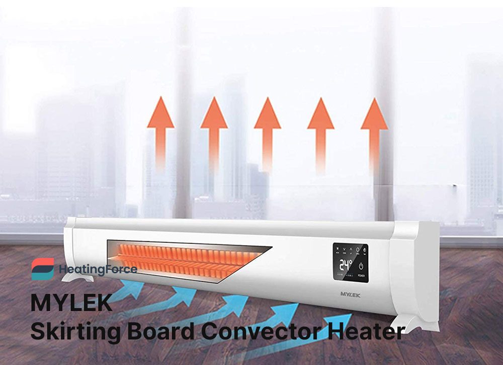 MYLEK Electric Skirting Board Convector Heater 1KW
