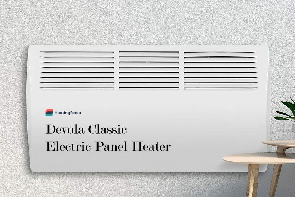 Devola Classic - Calentador de panel eléctrico delgado