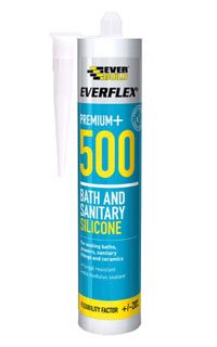 Everflex 500 Bath & Sanitary Silicone - Sellador de silicona antifúngico