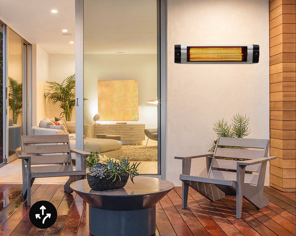 blumfeldt Rising Sun Mono - Calentador radiante infrarrojo, Calentador radiante para patio
