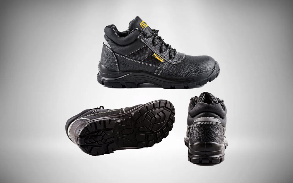Botas de seguridad para hombre Black Hammer Zapatos impermeables de trabajo Gorra de cuero con punta de acero