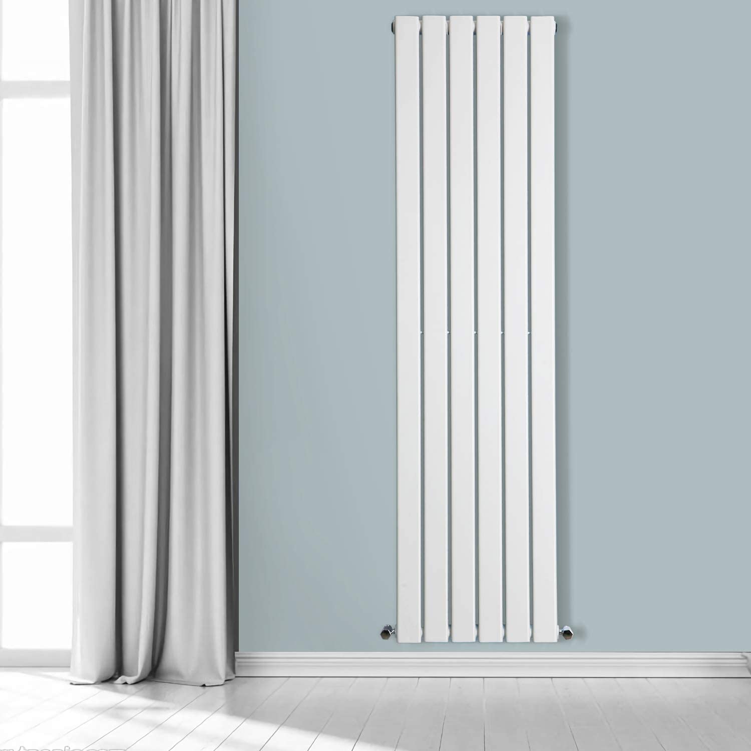 NRG Vertical 1800x408 Flat Panel Column Radiator Bathroom Central Heating