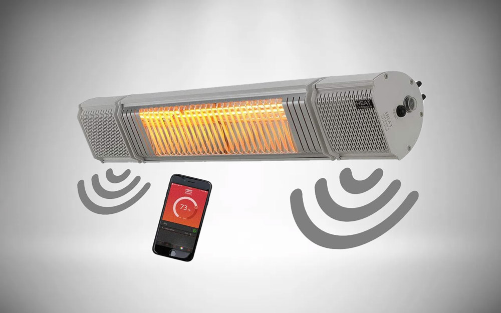 Heat Outdoors Heat and Beat Infrared Patio Heater with Bluetooth Speaker